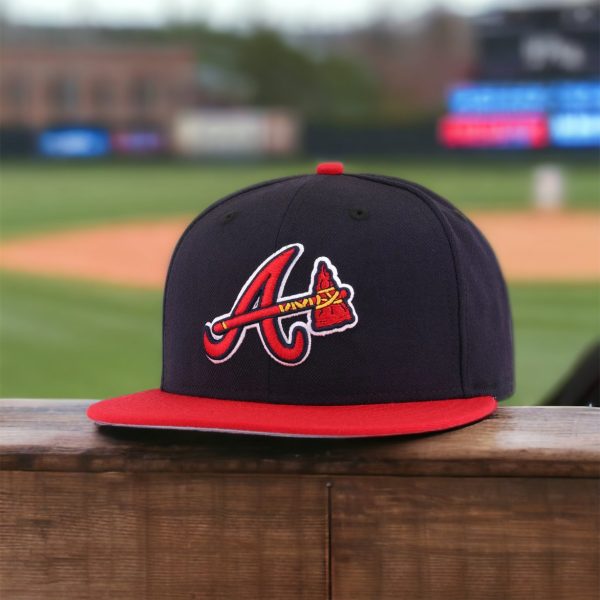 Atlanta Braves Navy Scarlet Tomahawk  New Era